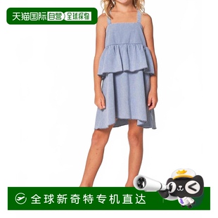 自营 美国奥莱直发 chaser牛仔牛仔女式 海滨布荧光日裙