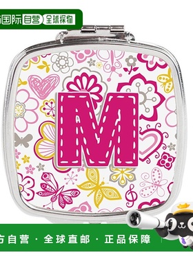 自营 Carolines Treasures CJ2005-MSCM 字母 M 花蝴蝶粉色正品