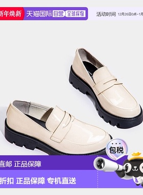 自营 Chinese Laundry Playback乐福鞋女式10M奶油色漆皮鞋KHD324