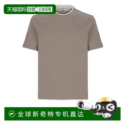 自营brunello cucinelli经典圆领棉T恤-中性色 【美国奥莱】直发