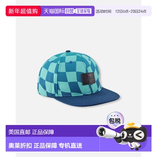 自营deux par deuxFlat Brim Cap Teal Printed Checkerboard - t