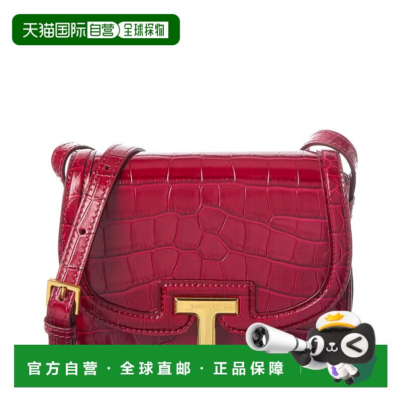 自营Tom Ford迷你皮革肩包-红色 美国奥莱直发斜挎包单肩包