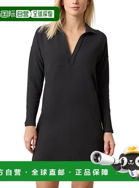 自营Lilla P Split Neck Collared Dress - black 美国奥莱直发