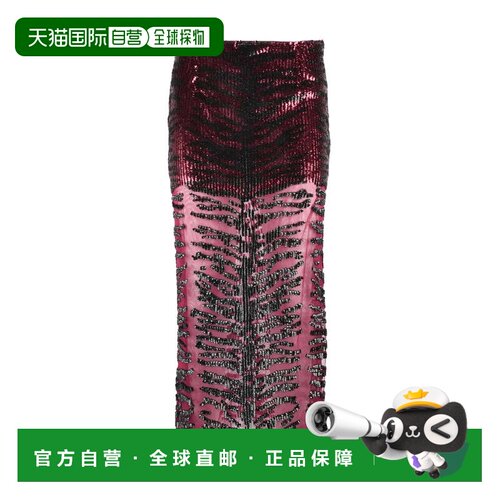 自营pinkoSequin Midi Skirt - Black/Bordeaux - black 美国奥莱