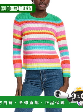 自营autumn cashmere秋季羊绒针织混纺羊绒毛衣-白色 美国奥莱直