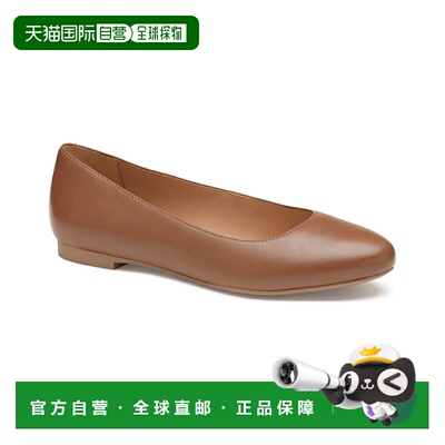 自营Johnston & Murphy Delanie皮革芭蕾-棕色 美国奥莱直发