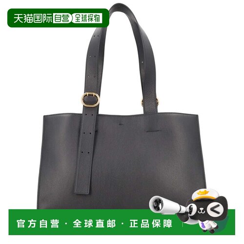 自营jil sanderCannoli Structured Wide Strap Tote Bag - grey
