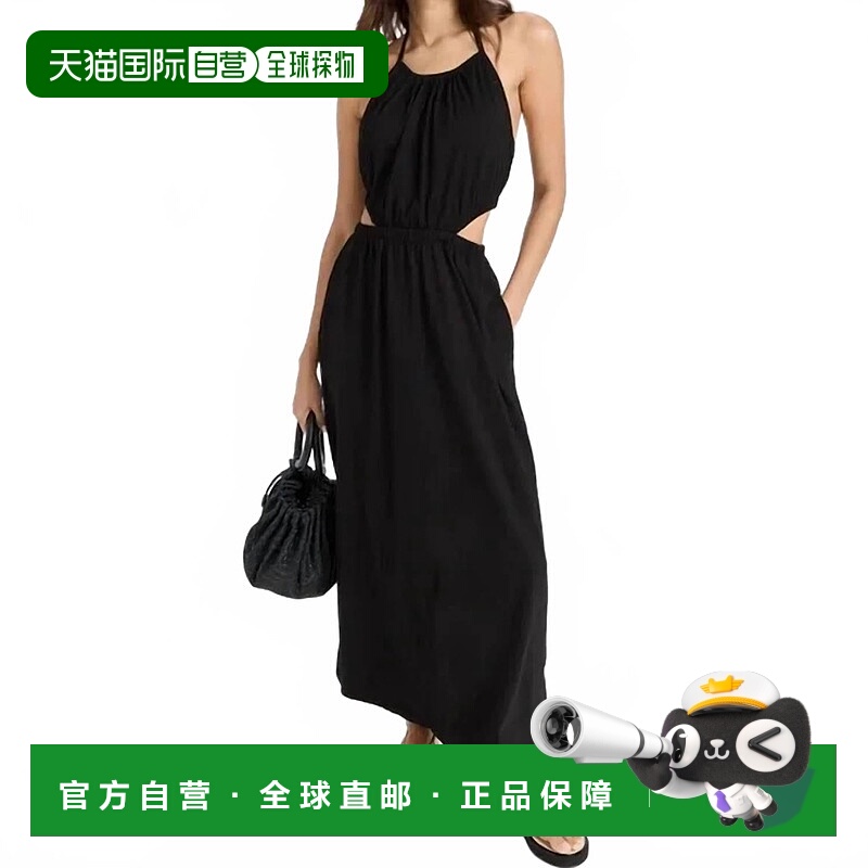 自营 monrow黑色无袖长裙 美国奥莱直发连衣裙