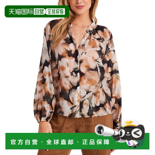 自营Bella Dahl长袖连肩衬衫-棕色 美国奥莱直发
