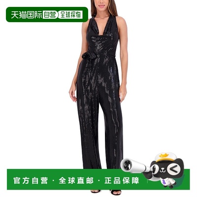 自营 Kensie 亮片针织连体裤 - 黑色 美国奥莱直发连衣裙性感