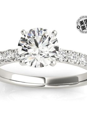 pompeii31 克拉钻石圆形切割订婚戒指单排 10k 白金 - 10k 黄金