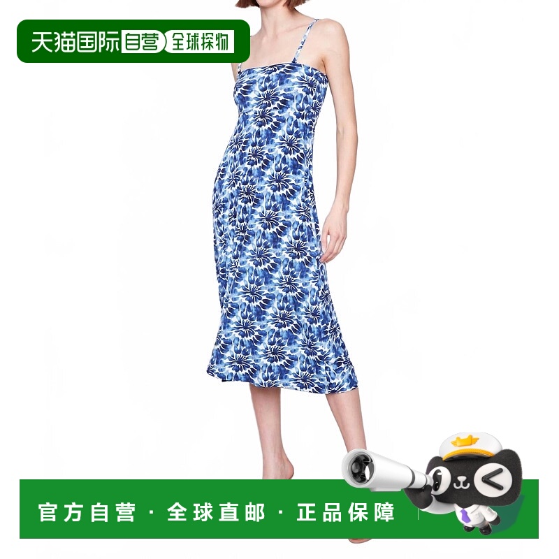 自营charlie b蓝色印花敞篷连衣裙 美国奥莱直发