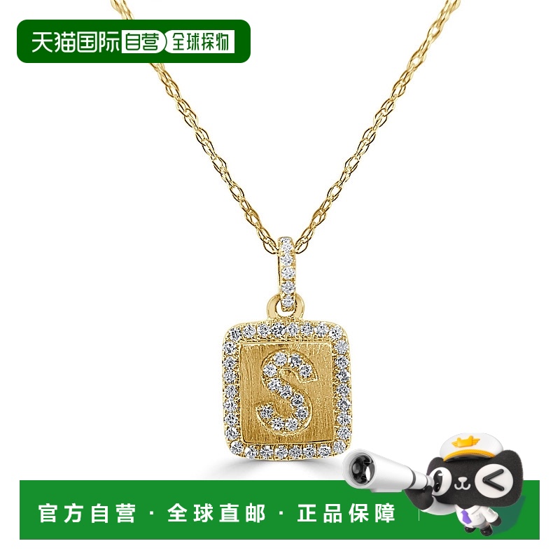 自营 sabrina14k 金和钻石首字母项链 - 黄色 a 美国奥莱直发
