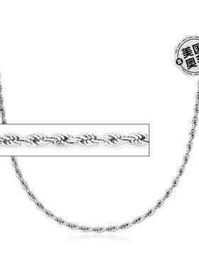 Ross-Simons 3 毫米纯银绳链项链 - 24 英寸 【美国奥莱】直发