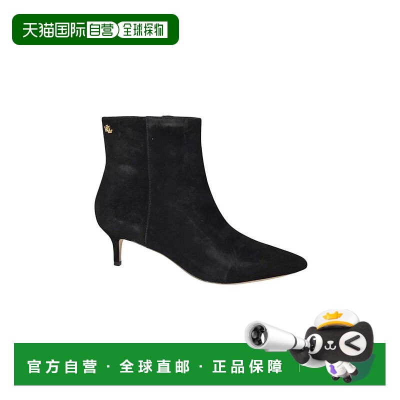 自营lauren ralph laurenMid-Calf Black Boots With Pointed Toe