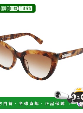 自营 Longchamp 女士 LO686S-221 时尚浅哈瓦那太阳镜 - 棕色 美