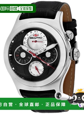 自营Seapro Men's Chronoscope Black Round 40mm - black 美国奥