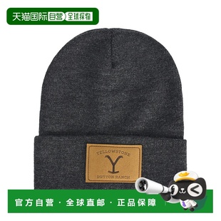 自营 concept one黄石 PU 贴片毛线帽 - 深色石南花 美国奥莱直发