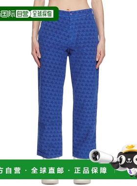 1h可退 香港直邮潮奢 Erl 女士 蓝色衬垫长裤 ERL05P001 blue蓝色