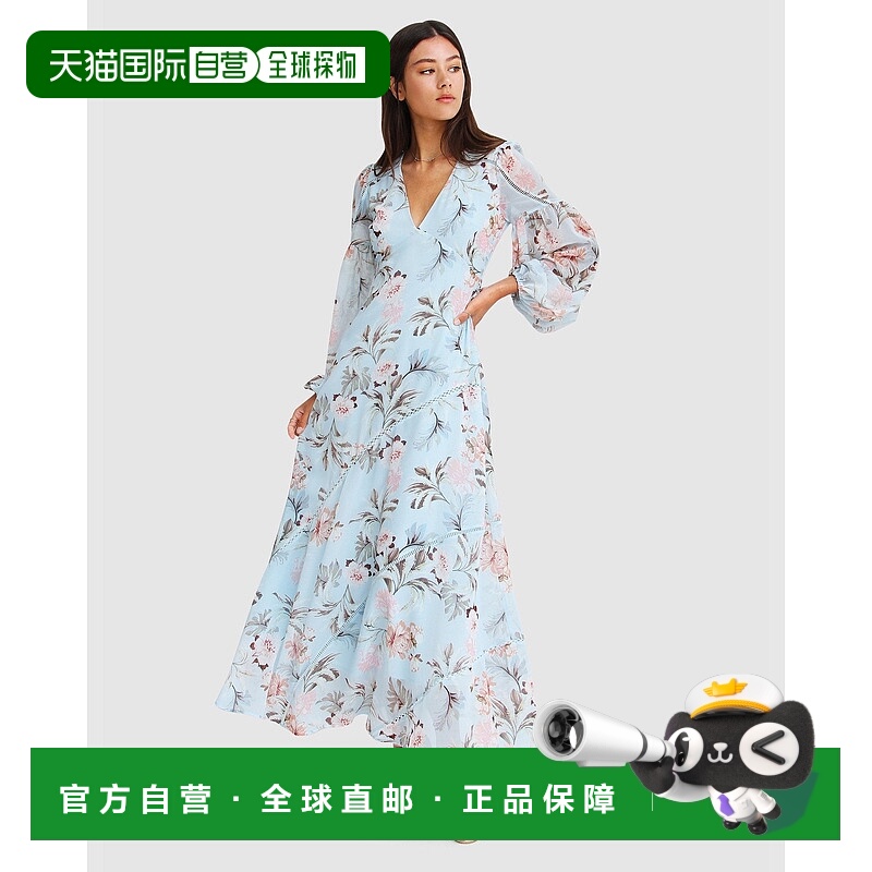 自营 belle & bloomIn Your Dreams Maxi连衣裙-浅蓝色 美国奥莱