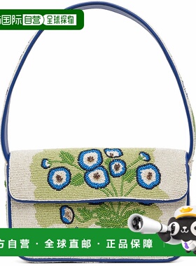 1h可退 香港直邮潮奢 Staud 女士 灰白色 Tommy Beaded 单肩包 H2