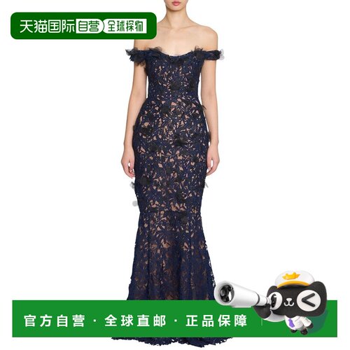 自营Marchesa Notte Gown - Black 美国奥莱直发鱼尾裙连衣裙长裙