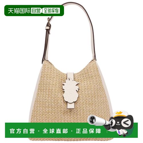 自营Tommy Bahama Logo Tab Raffia Hobo Bag – Woven Straw Sho