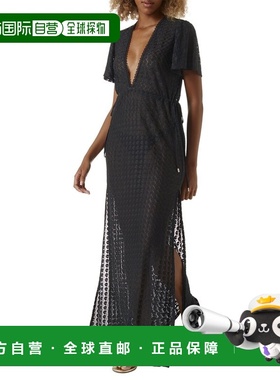 自营Melissa Odabash Esme Maxi Kaftan - black 美国奥莱直发