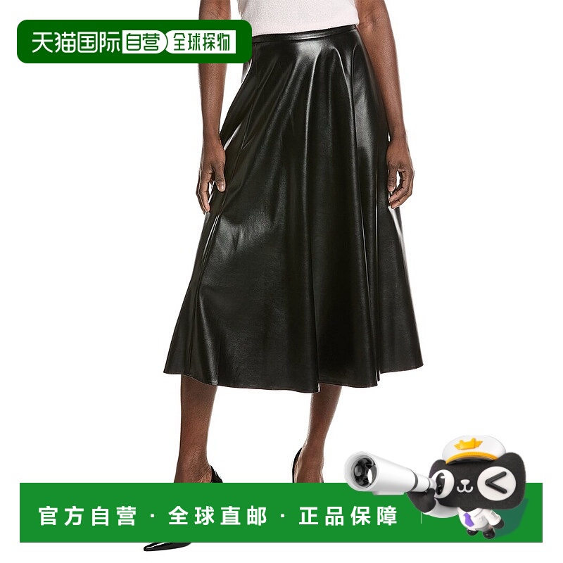 自营 akris puntoAkris点跳过-黑色 美国奥莱直发半身裙a字裙伞裙