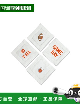 自营 tiramisu足球热鸡尾酒餐巾纸-橙色 美国奥莱直发