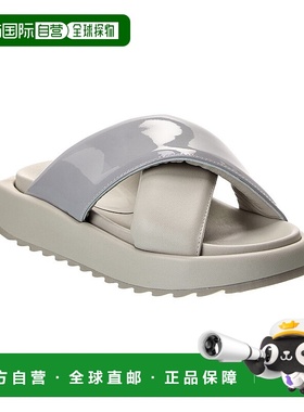 自营 gia coutureGia Borghini Rosie 皮革厚底凉鞋 - 灰色 美国