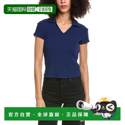 自营Bella Dahl Collared Crop Top - blue 美国奥莱直发