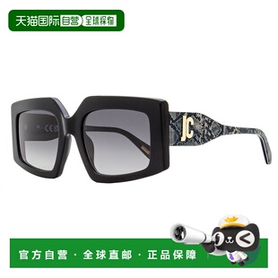 自营 Just Cavalli女式蝴蝶蛇皮太阳镜SJC020K 0700黑色54mm-0700