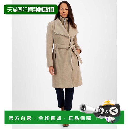 自营Calvin Klein Women's Belted Wrap Coat - wrap coat 美国奥