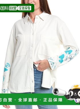 自营 johnny was约翰尼是法国特里合唱夹克-白色 美国奥莱直发