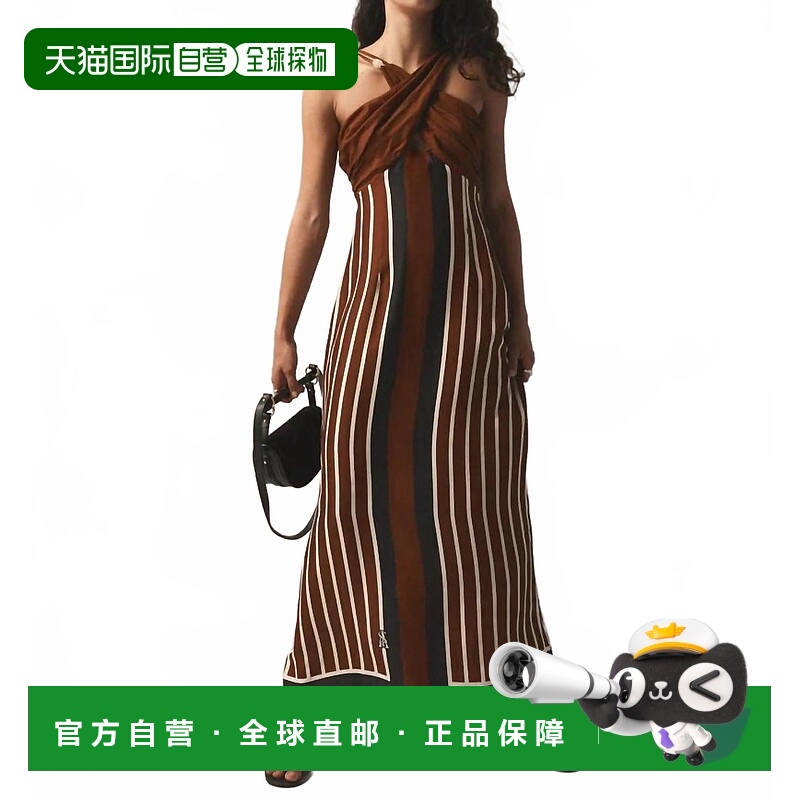 自营sanciaEllery Maxi Dress In Cherrywood Stripe - cherrywoo