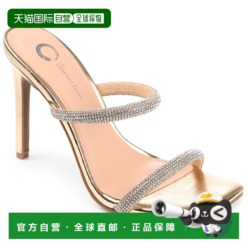 自营 Journee Collection 女式 Tru 舒适泡沫 Reena 高跟鞋 - 金