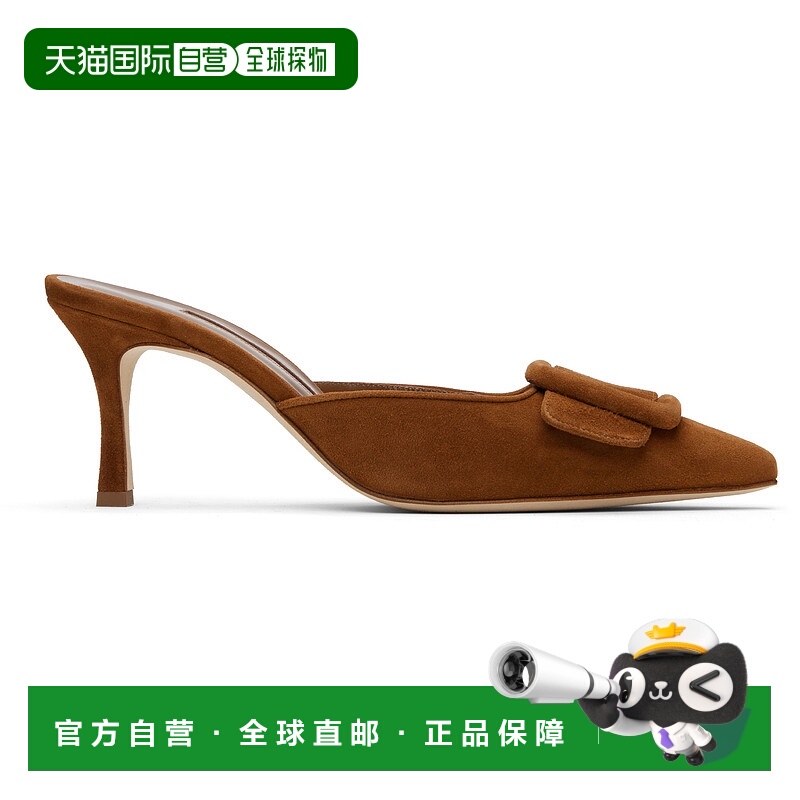 1h可退 香港直邮潮奢 MANOLO BLAHNIK 莫罗 伯拉尼克 女士 黄褐色