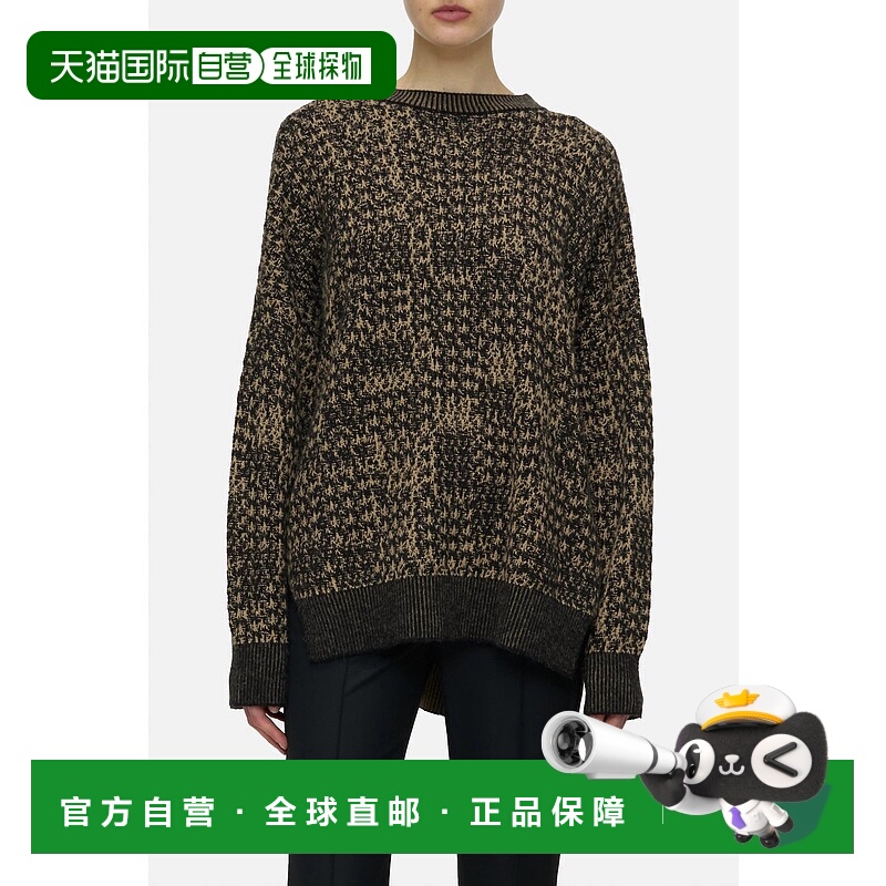 自营 closed牛仔棕色圆领长袖图案毛衣 美国奥莱直发