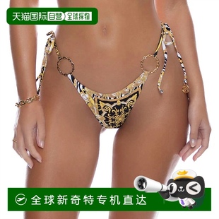 自營 美國奧萊 fama金色女神Vibes戒指無縫褶皺后比基尼底部 luli