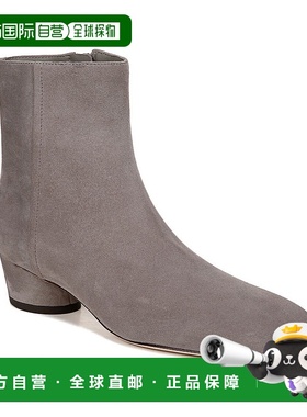 自营 Vince Vida 绒面革露跟鞋 - 灰色 女靴美国直发奥莱