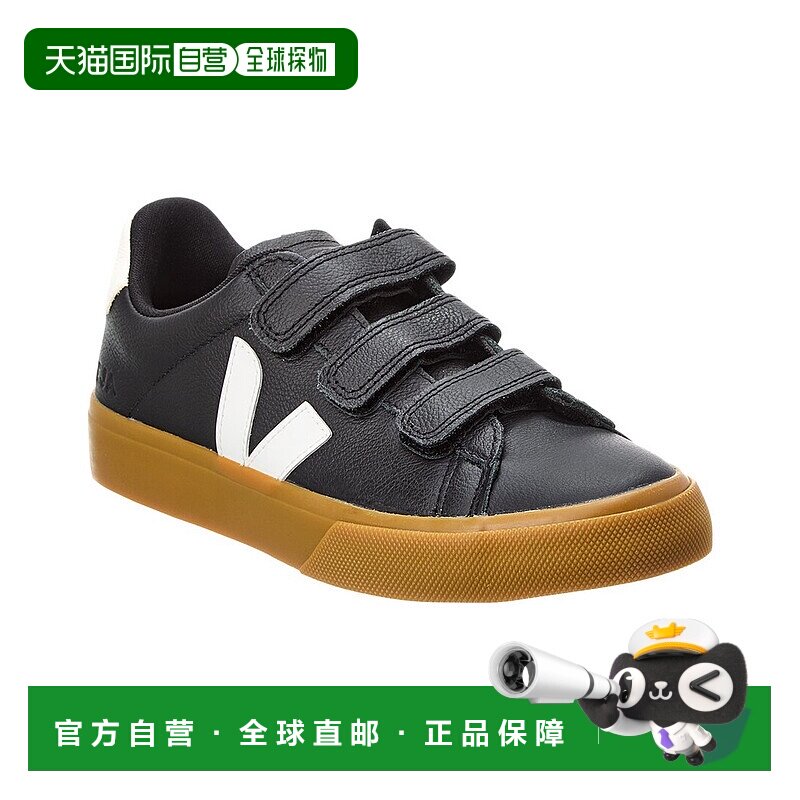 自营VEJA Recife Logo Leather Sneaker - black 美国奥莱直发
