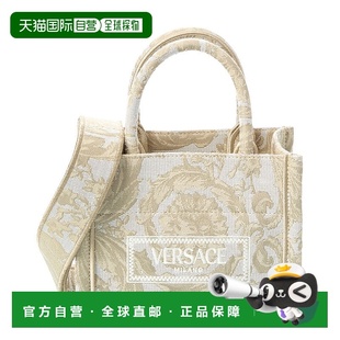 Mini Barocco Canvas Tote 美国奥莱 自营Versace white Athena