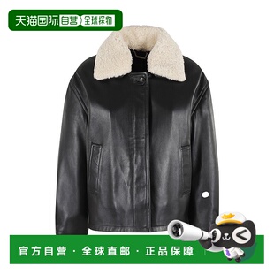 Collared Button Leather With Clo Jacket 自营seventyShearling