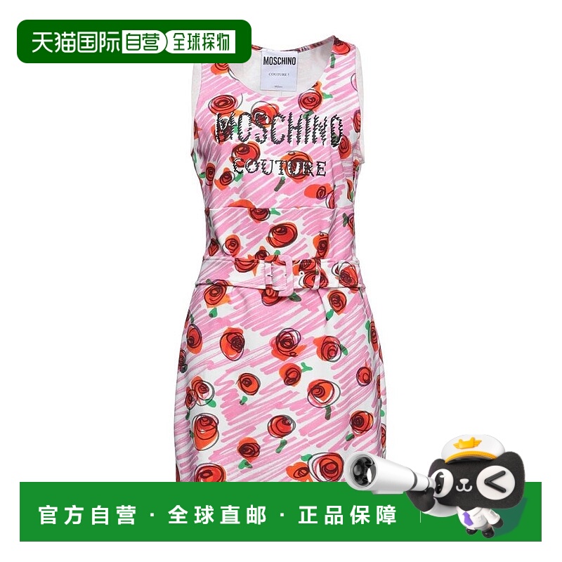 1h可退 【美国直邮】Moschino/奧莉佛女士连衣裙 圆领无袖修身时