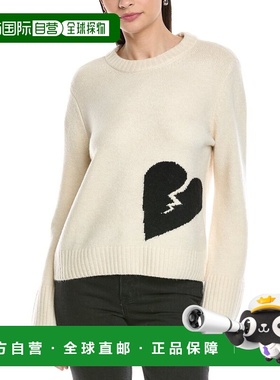 自营Vince Camuto Heart Motif Sweater - white 美国奥莱直发