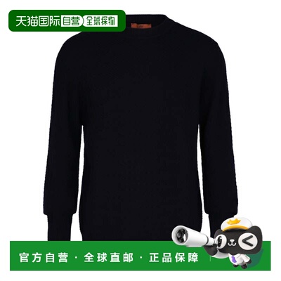 自营m missoniKnit Crewneck Sweater - navy 美国奥莱直发