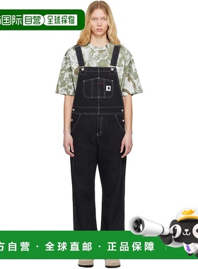 1h可退 香港直邮潮奢 CARHARTT WIP 女士 黑色 Bib Straight 牛仔