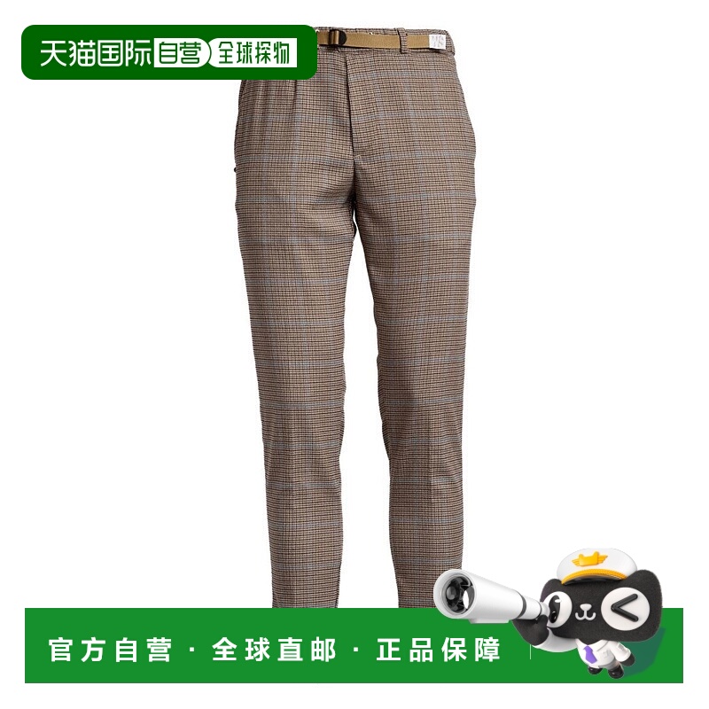 自营white sand定制合身格子棕色长裤-棕色 美国奥莱直发