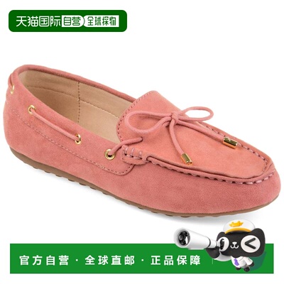 自营 Journee Collection 女士舒适茅草乐福鞋 - 紫红色 美国奥莱